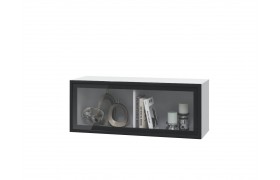 Полка навесная Шкаф горизонтальный со стеклом Шарлиз, 90 см