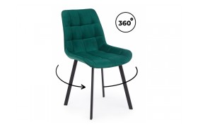 Стул Челси 360 П зеленый (zd 667) / черный np на металлокаркасе