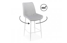Кресло Седа 360 светло-серый (zd 960) / белый np Барный стул