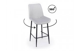 Кресло Седа 360 светло-серый (zd 960) / черный np Барный стул