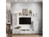 Стенка в гостиную Диаманд, белый/цемент недорого