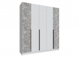 Шкаф Мадрид (2,0) с 3 ящ. внутри без зеркала белый/ателье светло недорого