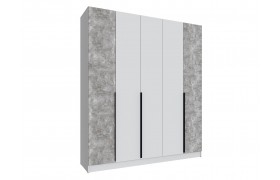 Зеркало Шкаф Мадрид (2,0) с 3 ящ. внутри без белый/ателье