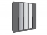 Шкаф Мадрид (2,0)  с 3 ящ. внутри с зеркалом графит серый недорого