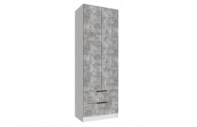 Зеркало Шкаф Мадрид (0,8) с 2 ящ. внутри без белый/ателье