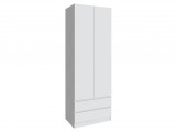 Шкаф Мадрид (0,8) с 2 ящ. без ручек без зеркала белый недорого