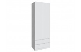 Зеркало Шкаф Мадрид (0,8) с 2 ящ. без ручек белый