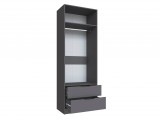 Шкаф Мадрид (0,8) с 2 ящ. без зеркала графит серый распродажа