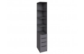 Шкаф Угловое завершение Мадрид (0,35) с 4 ящ. левое графит