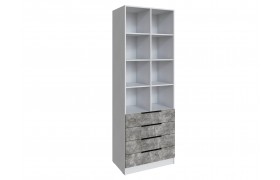 Стеллаж Мадрид (0,8) 4 ящ. белый/ателье