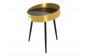 Журнальный столик Sheffilton SHT-CT58 Черный глянец/золото/