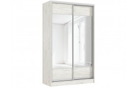 Шкаф-купе Тринити-9 (1,35 м), Дуб крафт белый