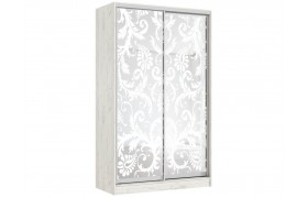 Шкаф-купе Тринити-3 (1,35 м), Дуб крафт белый