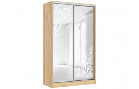 Шкаф-купе Тринити-2 (1,35 м), Дуб крафт золотой