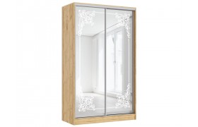 Шкаф-купе Тринити-1 (1,35 м), Дуб крафт золотой