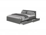 Кровать 1,6 м Симпл КР-17, графит купить