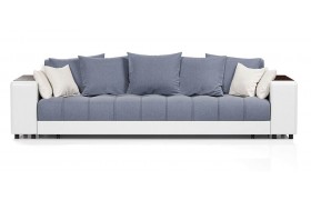 Кожаный диван прямой Дубай Blue