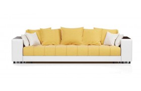 Диван кожаный прямой Дубай Yellow