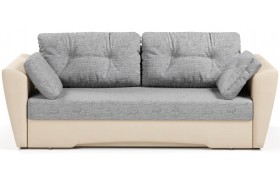 Диван прямой Амстердам Gray+экокожа М