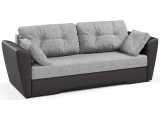 Диван прямой Амстердам Gray+экокожа Brown М распродажа
