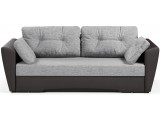 Диван прямой Амстердам Gray+экокожа Brown М недорого
