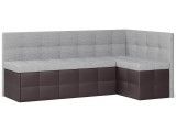 Диван кухонный угловой Домино Gray+Brown купить