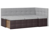 Диван кухонный угловой Домино Gray+Brown распродажа
