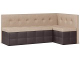 Диван кухонный угловой Домино 2 Beige+Brown купить