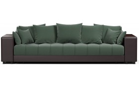 Кожаный диван прямой Дубай Green