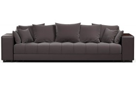 Кожаный диван прямой Дубай Brown