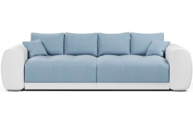 Диван кожаный прямой Pesaro Light Blue