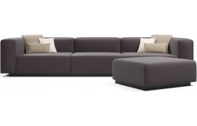 Прямой диван модульный Наполи 2 Brown