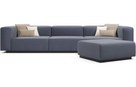 Прямой диван модульный Наполи 2 Navy