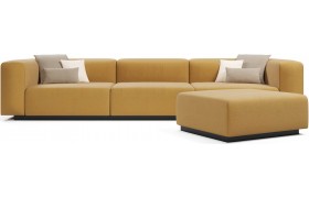 Прямой диван модульный Наполи 2 Yellow