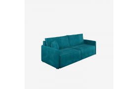 Диван прямой Hygge Slim изумрудный / велюр