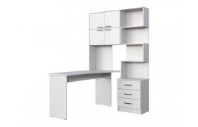 Стол компьютерный Эльброни левый белый