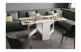 Кухонный стол раскладной, белый