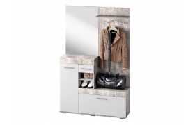 Прихожая Инстайл, бетон/белый