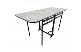 Кухонный стол книжка Искра, Цемент, Черный муар