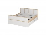 Кровать без основания 1,4 м Сакура дуб сонома/белый недорого