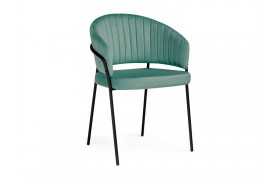 Стул Лео зеленый brandy light 10 / черный на металлокаркасе