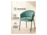 Лео зеленый brandy light 10 / черный Стул на металлокаркасе фото