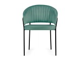 Лео зеленый brandy light 10 / черный Стул на металлокаркасе недорого