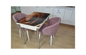 Обеденная группа Симпл фотопечать Шоколад №15