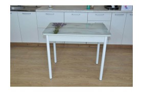 Кухонный стол обеденный раздвижной Нью йорк фотопечать / бетон белый Буке