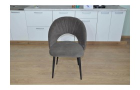 Стул Д 2 черный/велюр коричневый