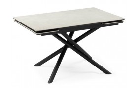 Обеденный стол Мэриан 140 (200) х 80 carmen light grey / черный Керамический