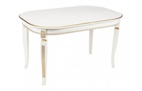 Кухонный стол Romeo молочный золотой патиной деревянный