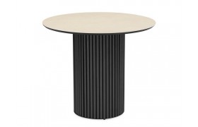 Кухонный стол Барел 89 okara light yellow / черный Керамический