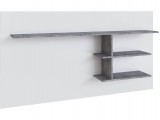 Малави Полка навесная МПН-1 ателье светлое/белый глянец недорого
